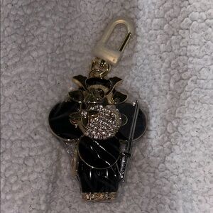 Black and Gold Keychain with Rhinestones